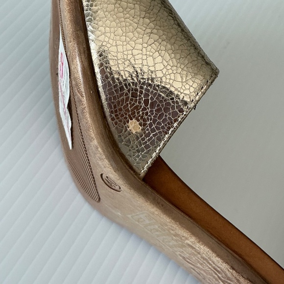 Bueno Gold Brown Leather Sandal Heels - Picture 4 of 6